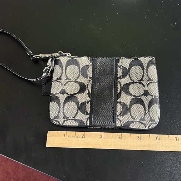 Coach Handbags - Coach black and grey wristlet